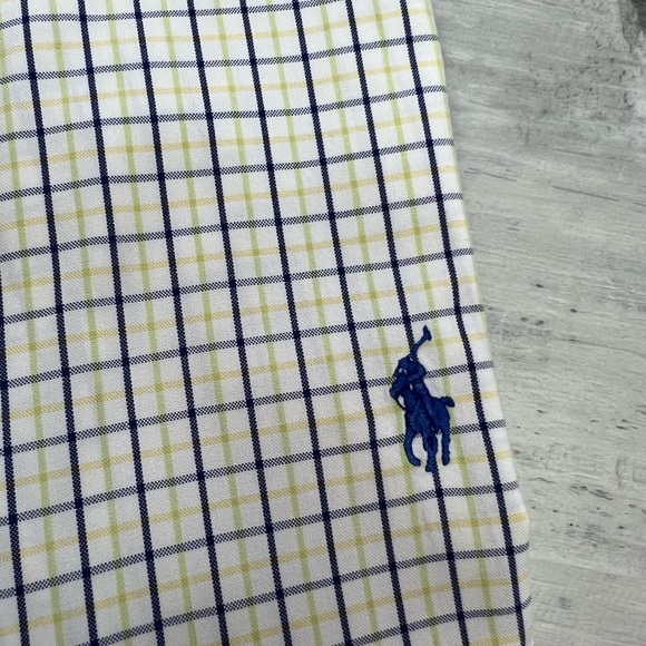 Polo Ralph Lauren White w/ Yellow, Navy & Green Plaid Shirt L - Picture 4 of 4